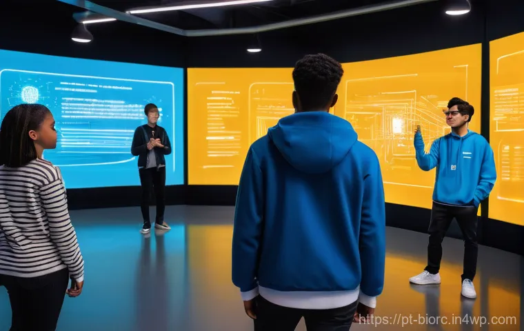 생체인식 시스템 사용 시 발생 가능한 위험 - **Prompt 2: "A close-up, artistic shot of a person's face reflected on a futuristic, semi-transparen...