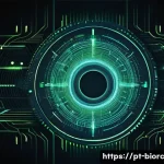 생체인식 보안 시스템 구축 가이드 - **Prompt:** A young adult, with a gentle smile, effortlessly unlocking a sleek, modern smartphone us...