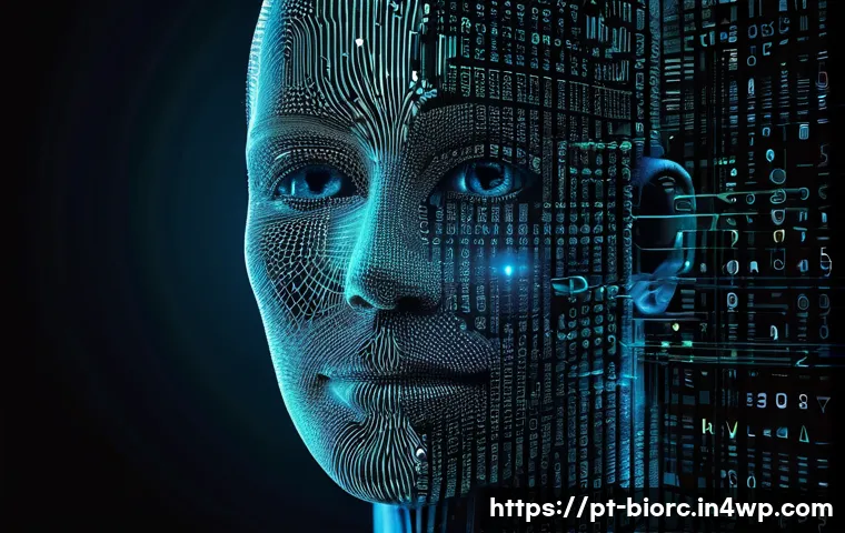 생체인식 시스템의 사용자 교육 방법 - **Prompt:** A visually striking conceptual image representing biometric data transformation and secu...